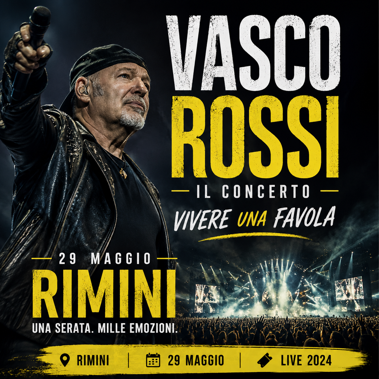 Concerto Vasco Rossi a Rimini il 29 maggio