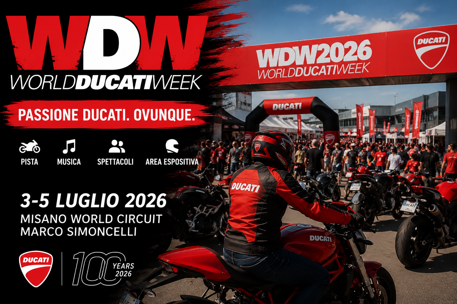 World Ducati Week a Misano con moto Ducati e appassionati
